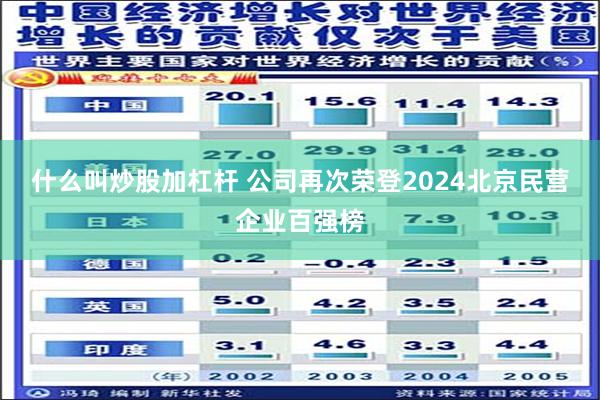 什么叫炒股加杠杆 公司再次荣登2024北京民营企业百强榜