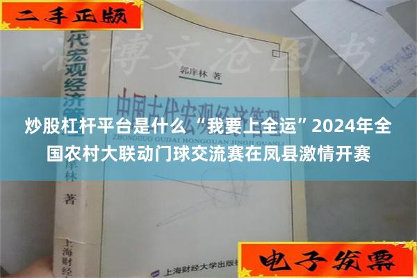 炒股杠杆平台是什么 “我要上全运”2024年全国农村大联动门球交流赛在凤县激情开赛