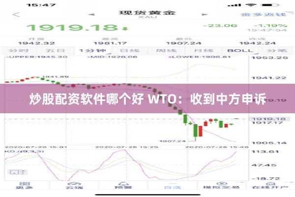 炒股配资软件哪个好 WTO：收到中方申诉